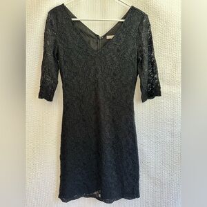 Banana Republic Women’s Black Lace Long Sleeve Dress Size: 6